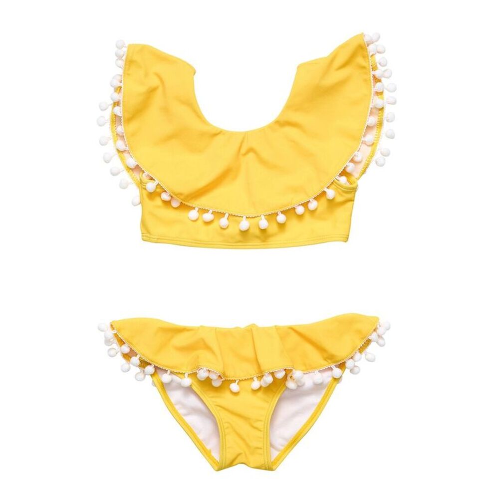 Snapper Rock Girls  Hello Yellow Flounce Bikini, Yellow